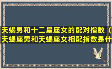 天蝎男和十二星座女的配对指数（天蝎座男和天蝎座女相配指数是什 💐 么）